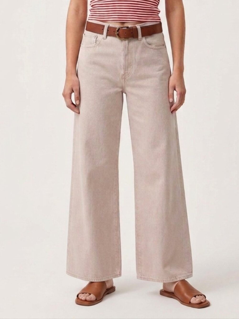 NWT $248 AGOLDE CLARA WIDE LEG JEANS IN TARTE SIZE 27